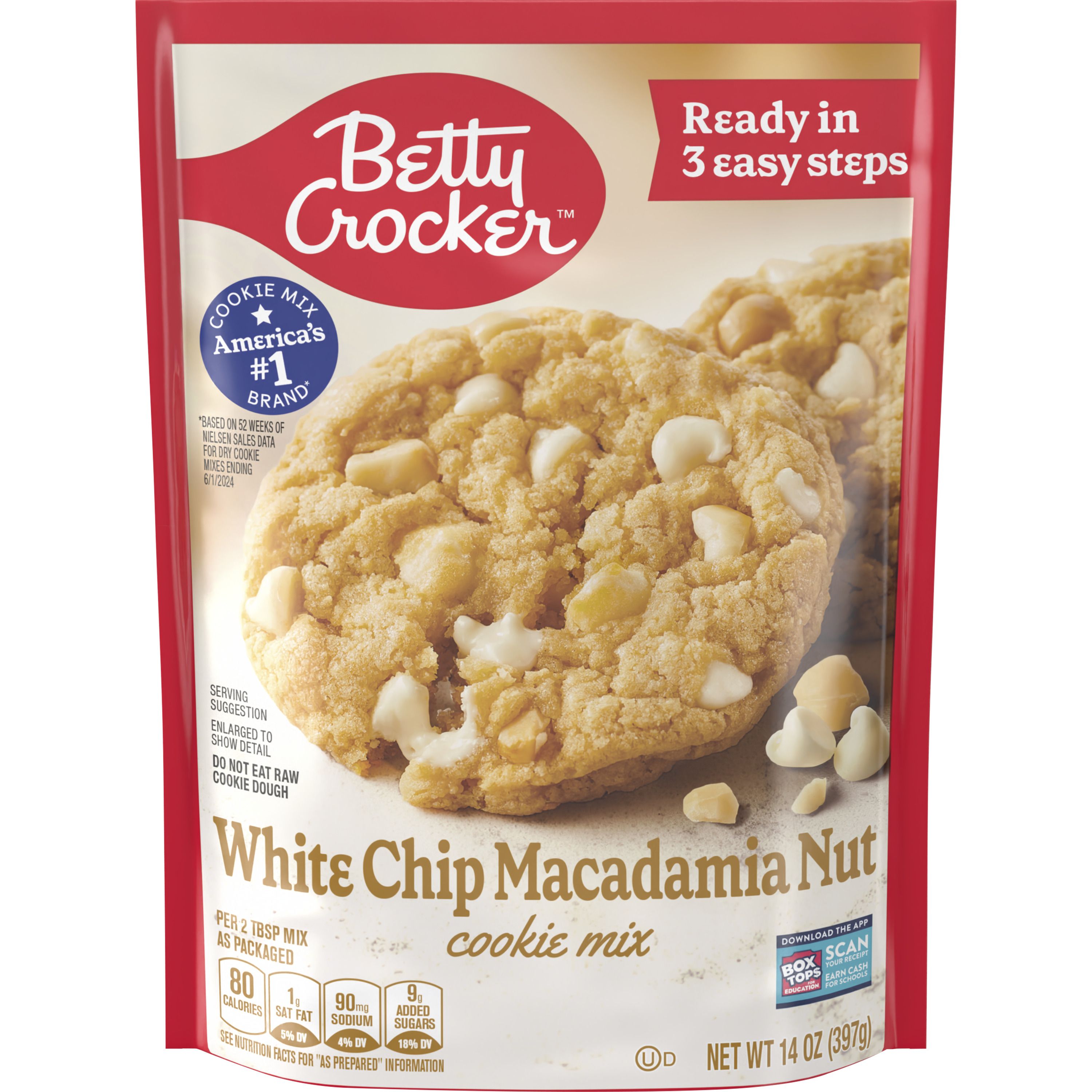 Betty Crocker™ White Chocolate Macadamia Nut Cookie Mix - Front