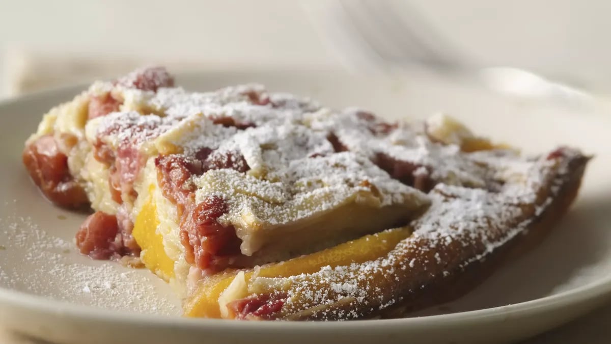 Easy Cherry and Peach Clafoutis