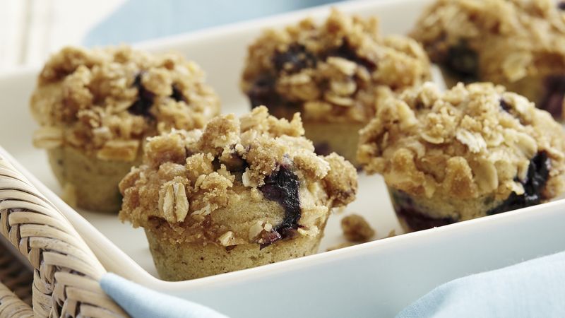 Gluten-Free Mini Blueberry Muffins with Streusel