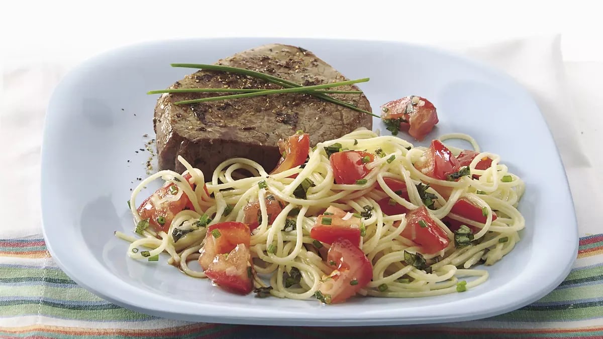 Vermicelli with Fresh Herb-Tomato Sauce