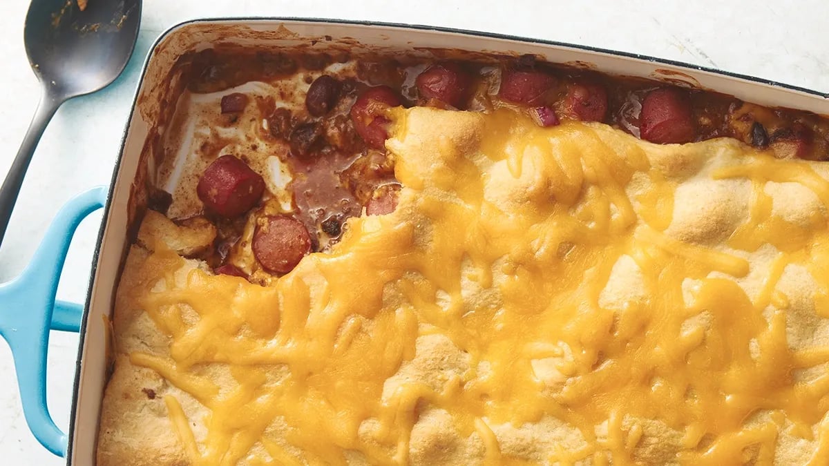 Chili Cheese Dog Casserole