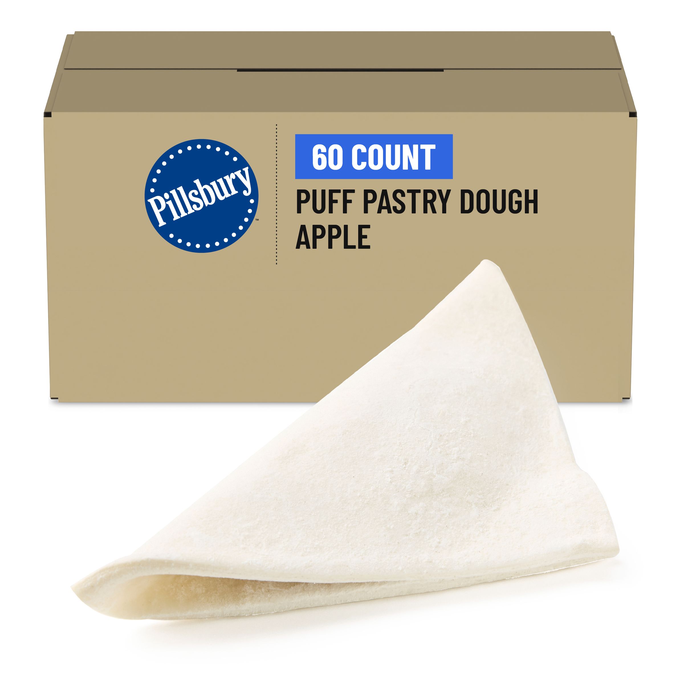  Case Optimized Hero Pillsbury Frozen Puff Pastry Dough Bulk Apple 60/3.7 OZ