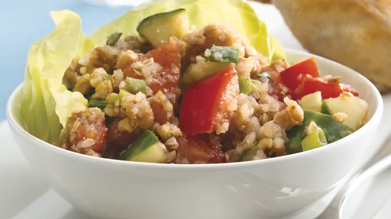 Gluten-Free Veggies and Kasha with Balsamic Vinaigrette