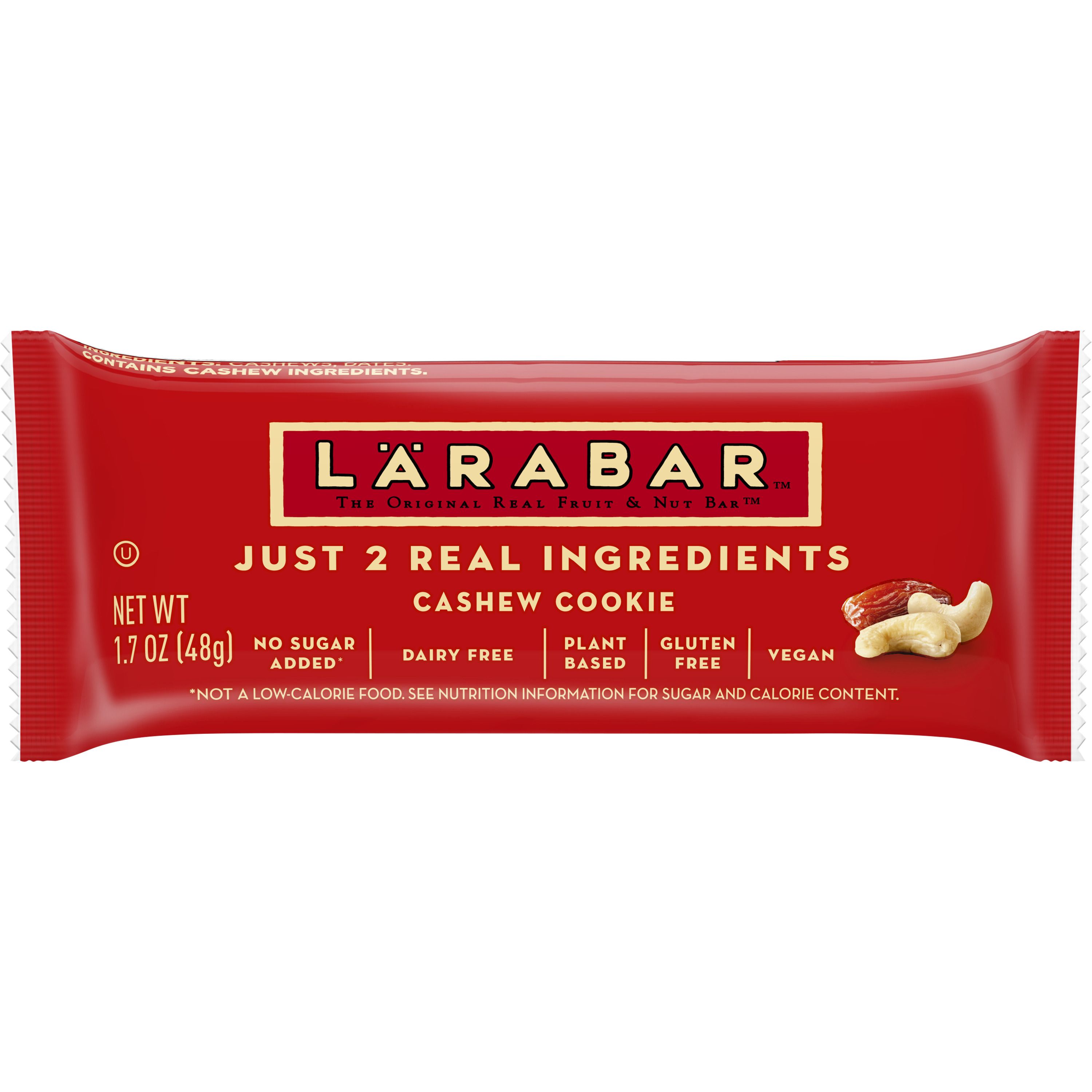 Front - 3D Larabar Fruit & Nut Bar, Cashew Cookie, Gluten Free, 16 ct, 27.2 oz