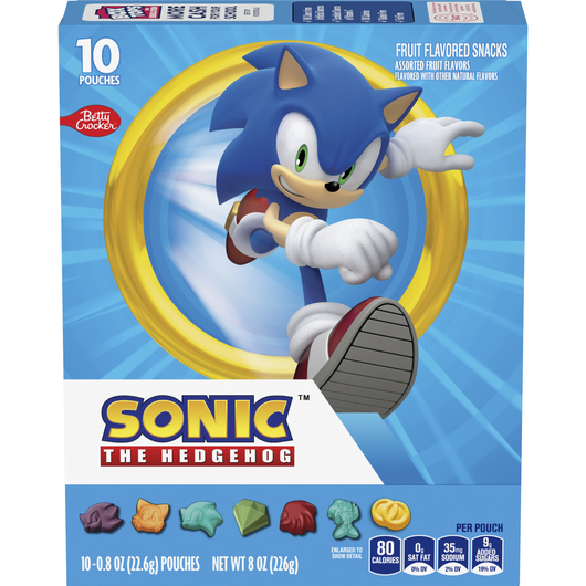 Betty Crocker™ Fruit Flavored Snacks Sonic The Hedgehog - Front