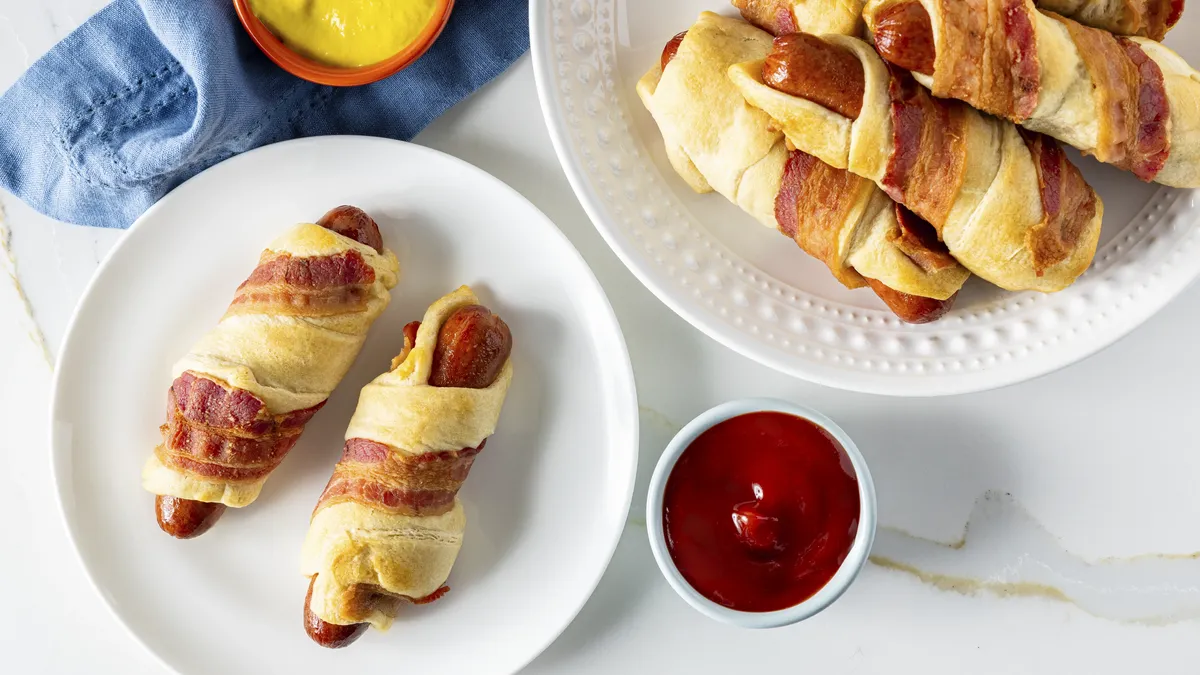 Bacon-Wrapped Crescent Dogs