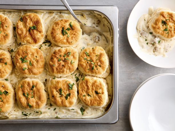 Biscuits and Gravy Cobbler