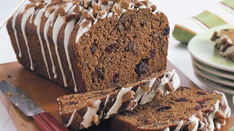 Pumpkin-Cranberry-Pecan Bread