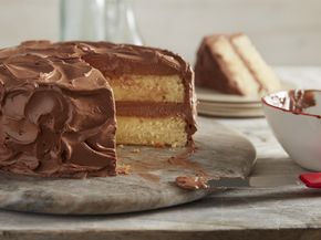 Yellow Butter Cake with Chocolate Buttercream