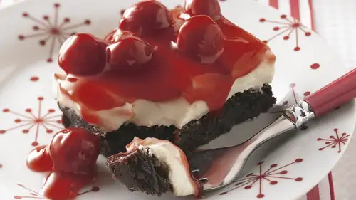 Cherry-Topped Brownie Dessert Squares