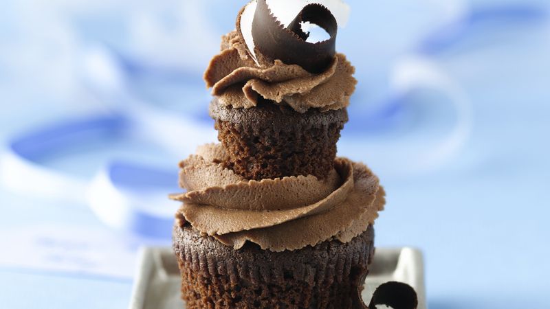 Double Dark Chocolate-Coconut Cupcakes