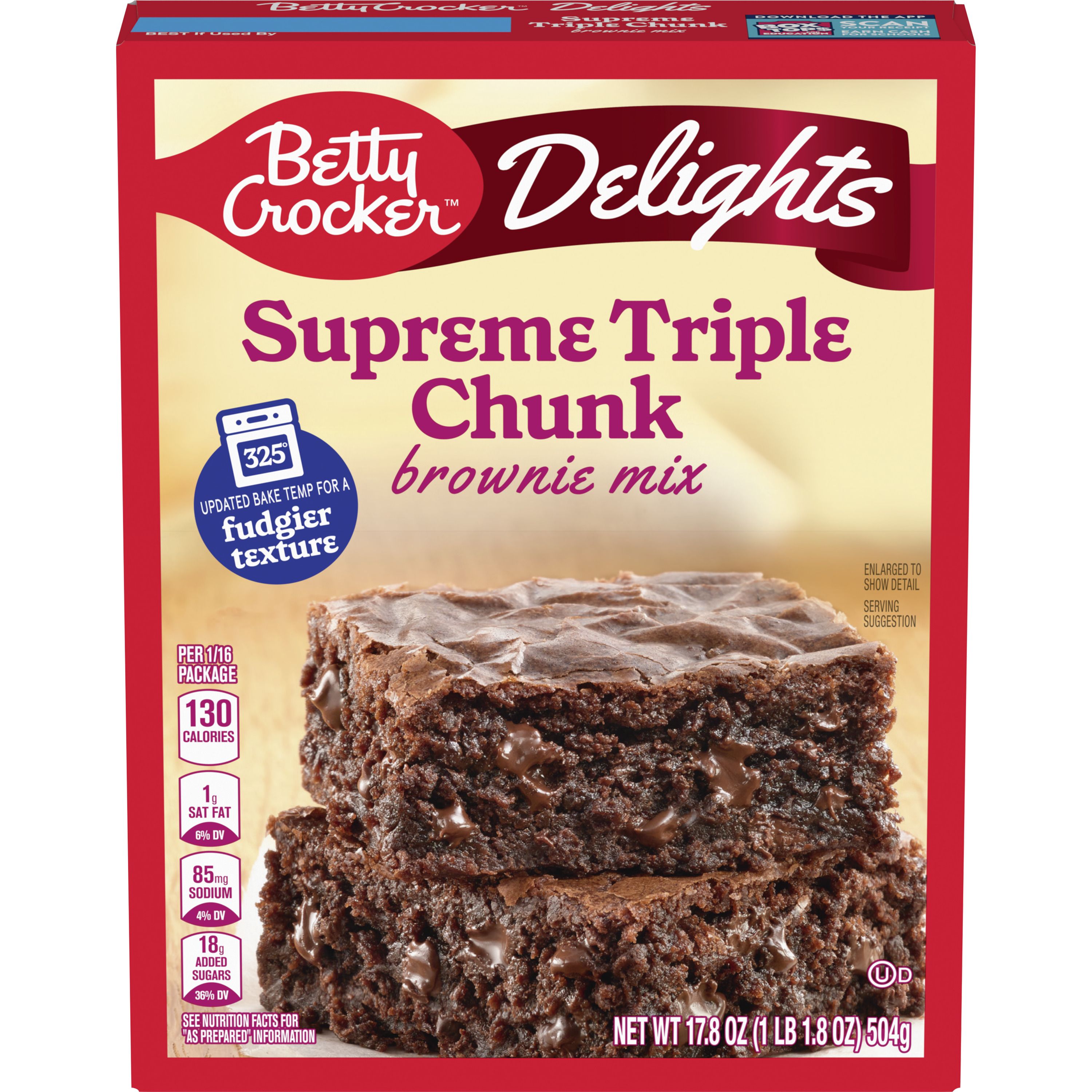 Betty Crocker™ Supreme Triple Chunk Brownie Mix - Front