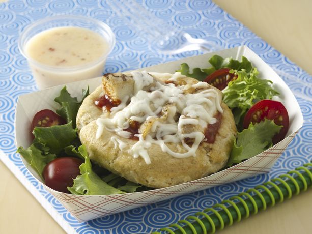 Cheesy Tomato Chicken Biscuit Bowl