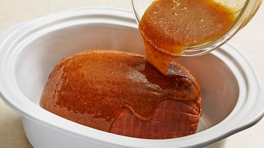 Crockpot Ham with Maple Brown Sugar Glaze