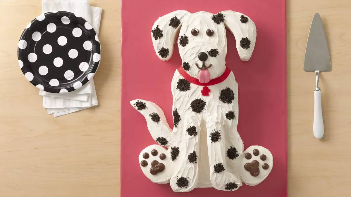 Dalmatian Dog Cake