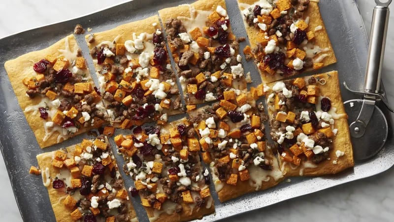 Holiday Turkey Sausage Flatbread