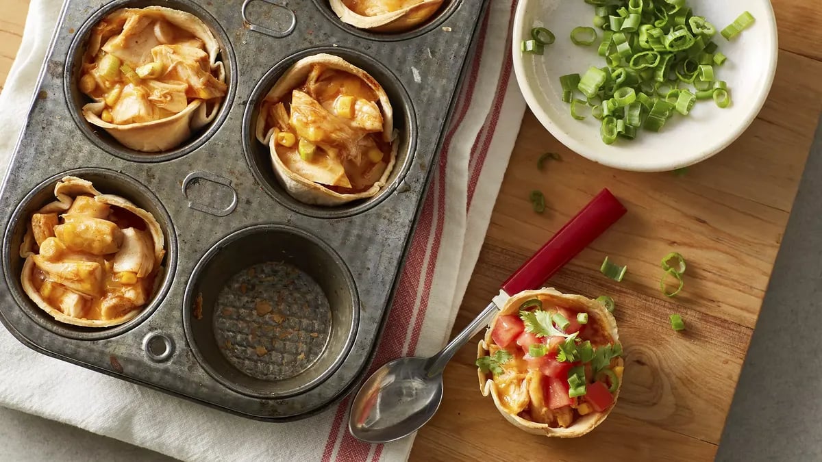 Muffin-Tin Chicken Enchiladas