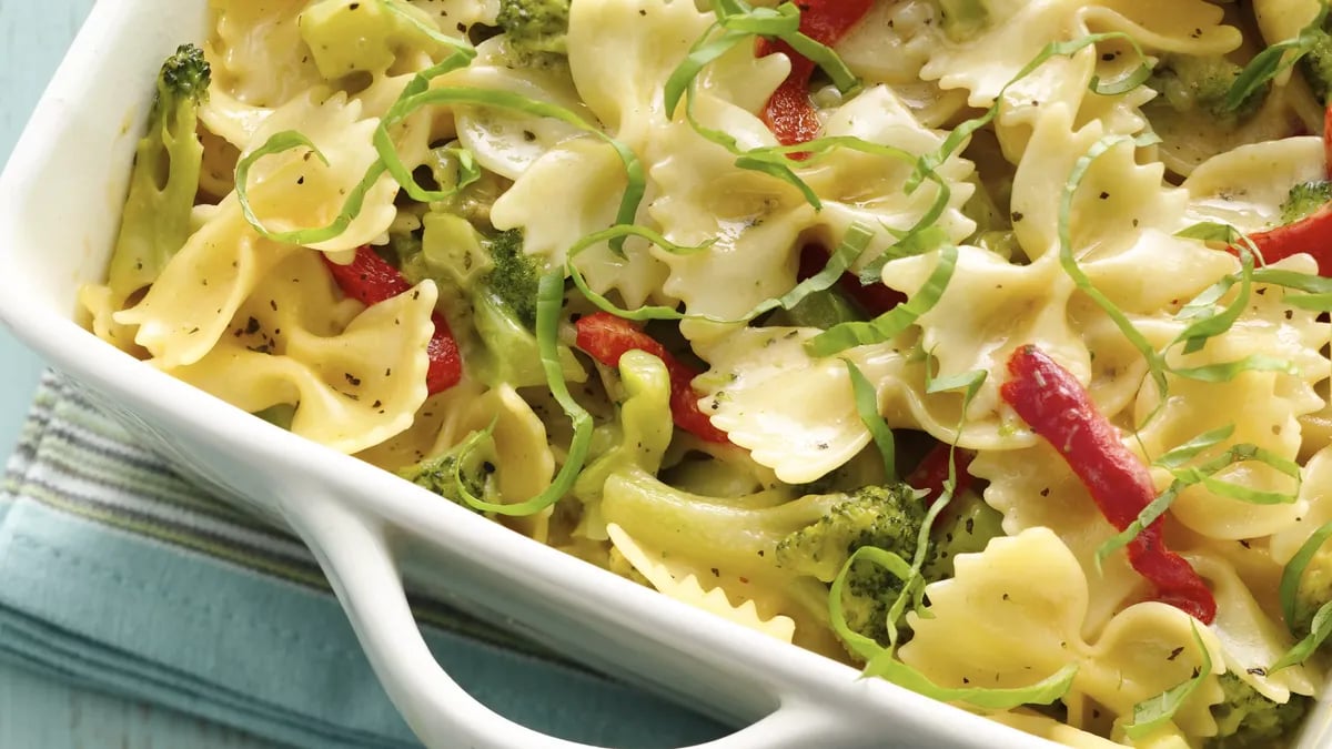 Cheesy Bow Ties and Broccoli Alfredo