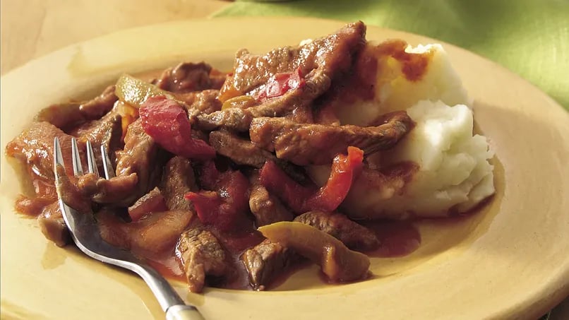 Italian Beef with Mashed Potatoes