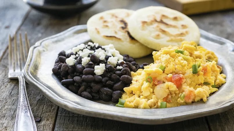 Venezuelan Scrambbled Eggs with Black Beans