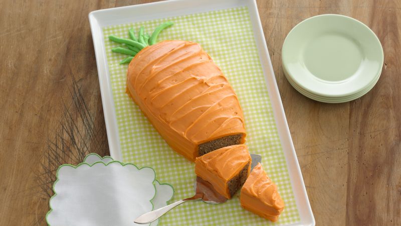 Carrot-Shaped Carrot Cake 