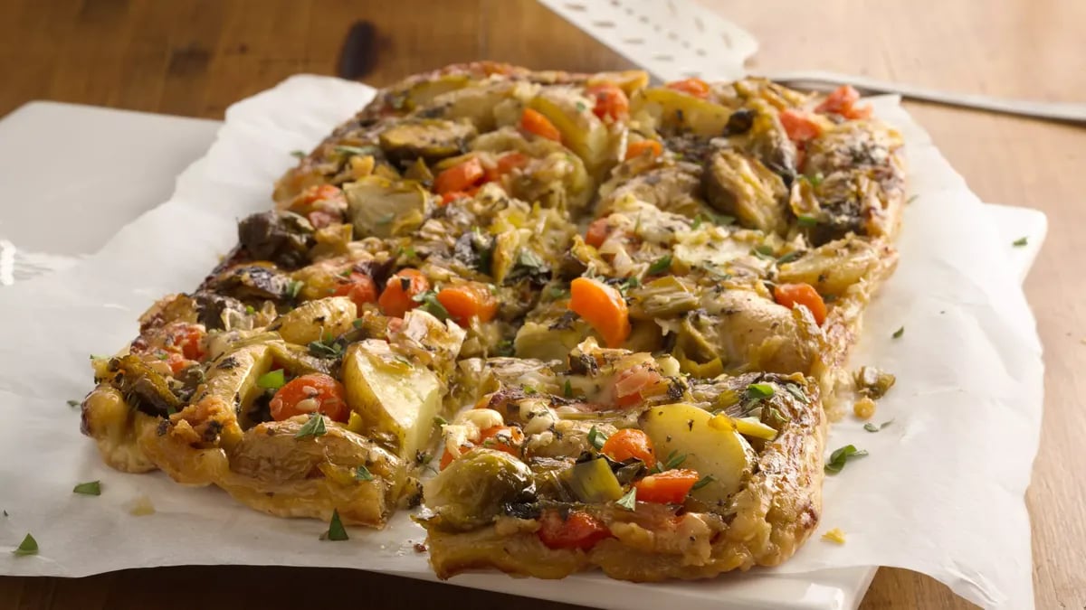 Roasted Veggie-Puff Pastry Tart