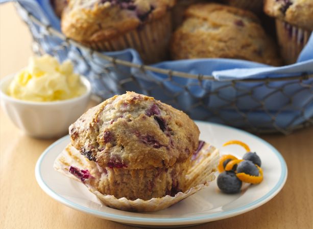 Raspberry Blueberry Orange Muffins