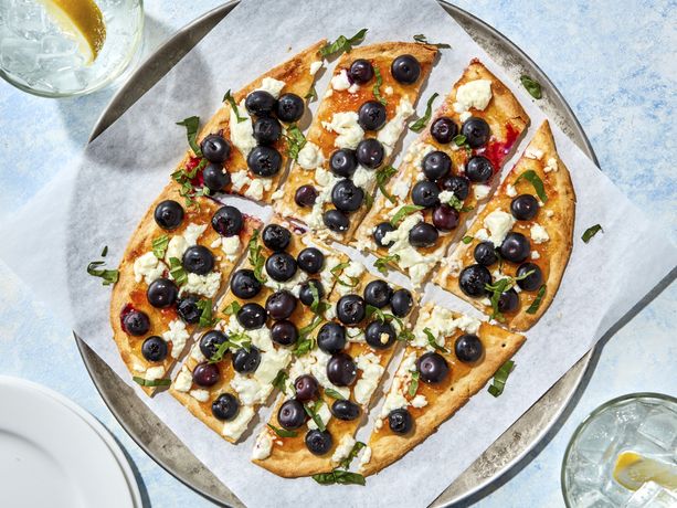 Blueberry and Goat Cheese Flatbread