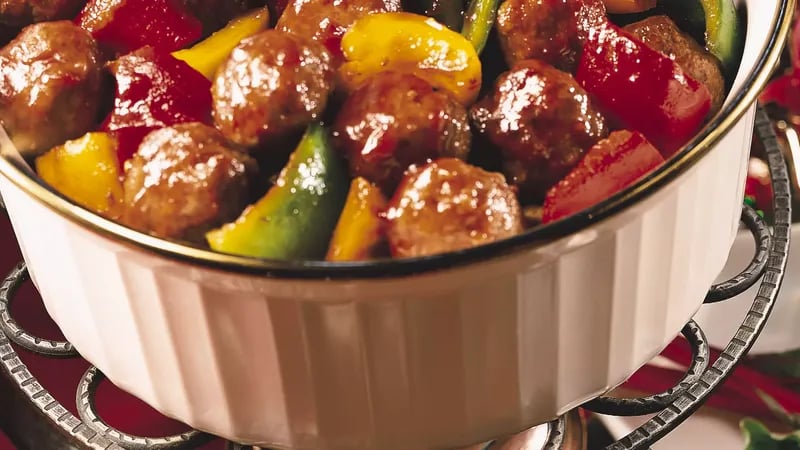 Sweet and Zesty Meatballs with Pepper Sauce