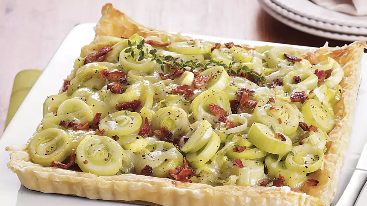 Bacon and Leek Tart 