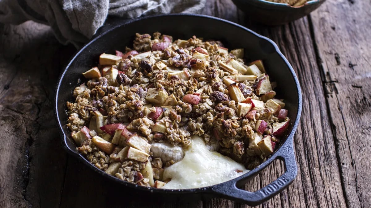 Apple Crisp Baked Brie