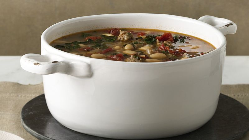 Sausage, White Bean and Kale Soup | Progresso