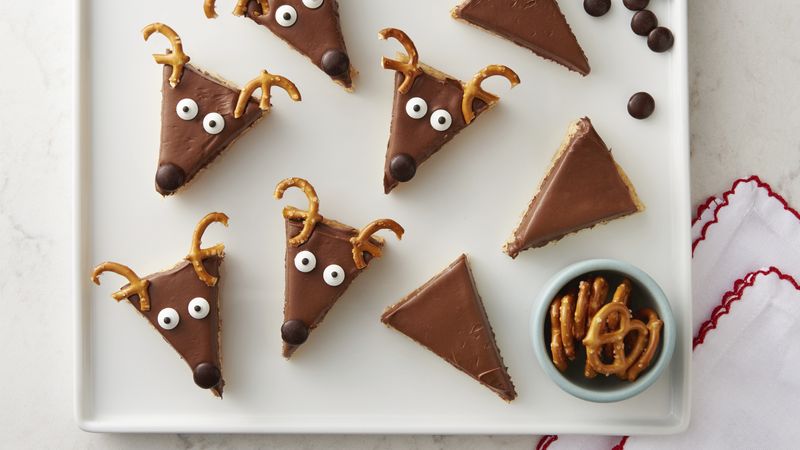 Easy Reindeer Cookie Bars