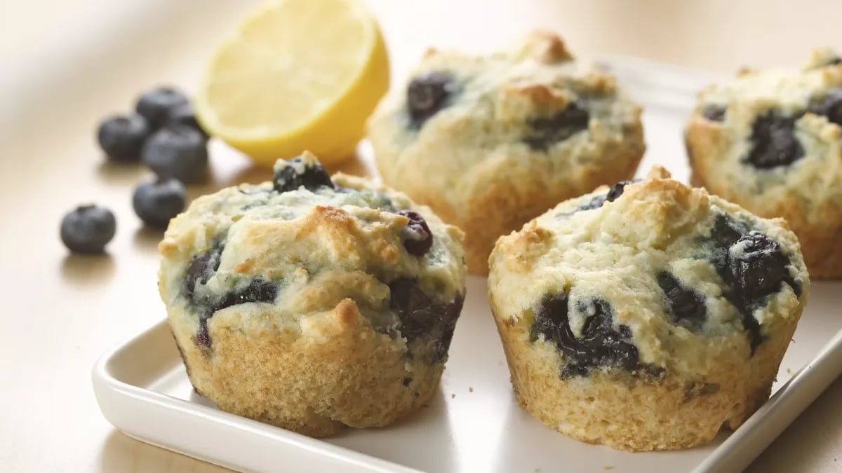 Greek Yogurt Blueberry Muffins