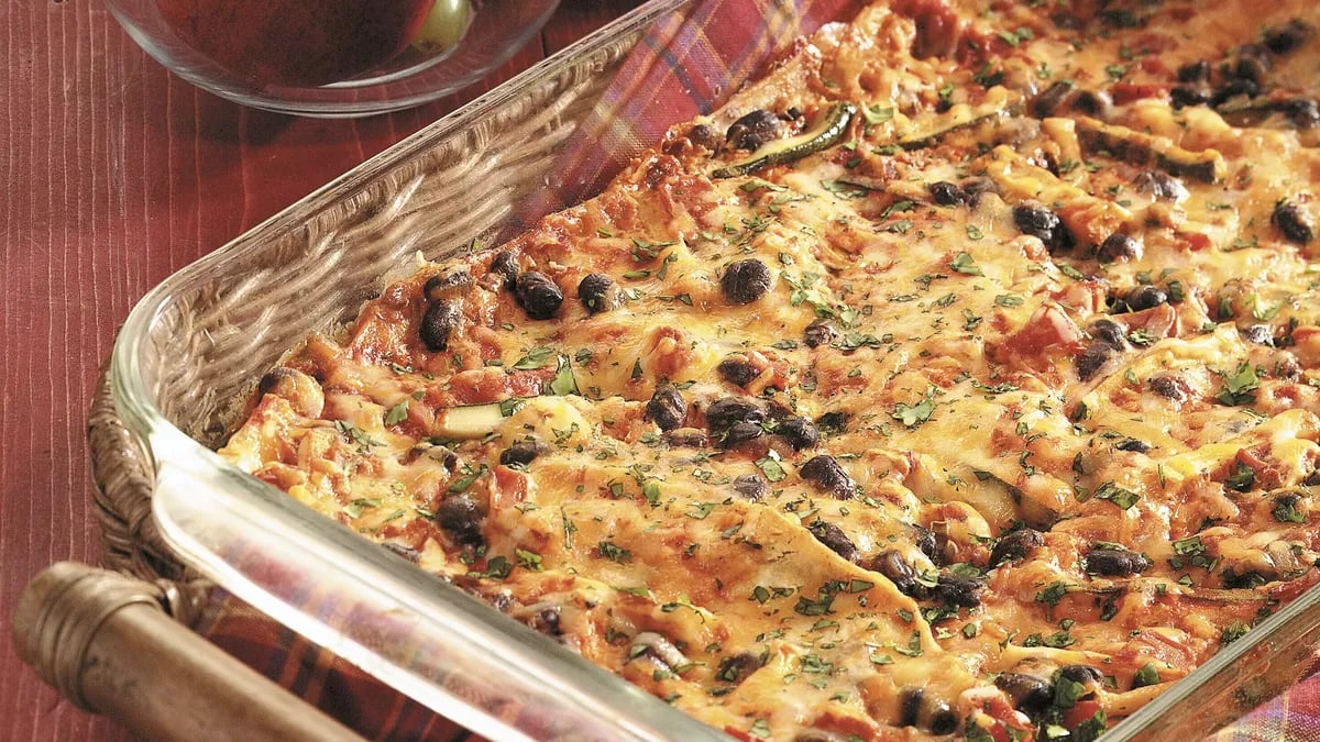 Cheesy Tortilla Lasagna