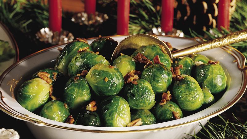 Brussels Sprouts with Bacon and Pecans