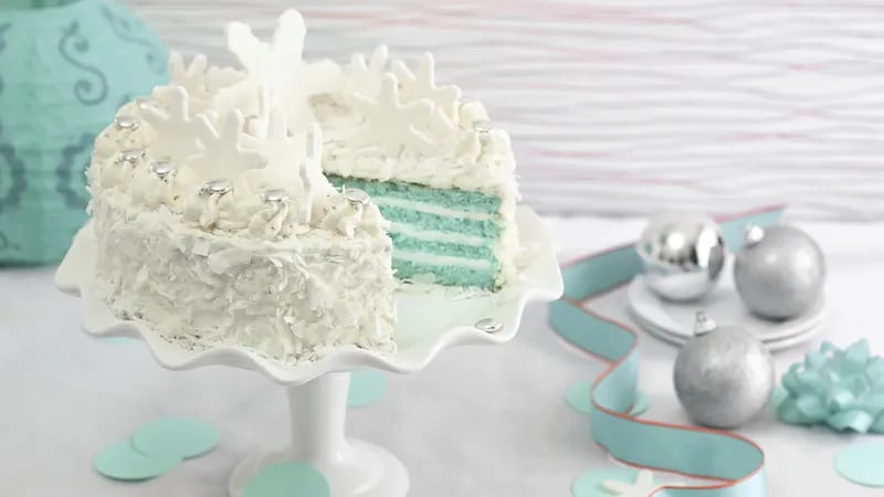 Blue Velvet Coconut Torte