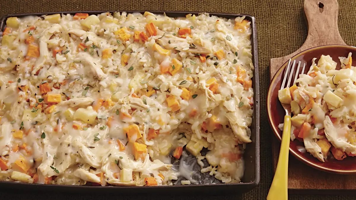 Chicken and Veggie Risotto Bake