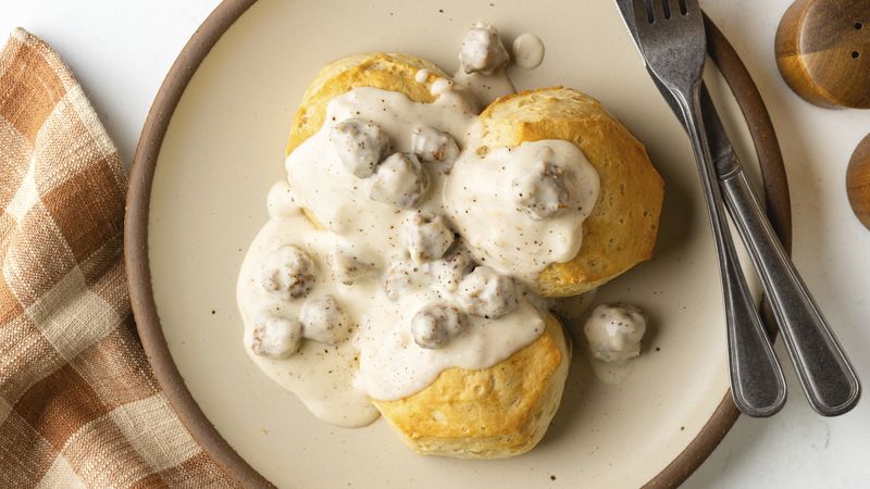 Unbeatable Sausage Gravy and Biscuits Recipe - Pillsbury.com
