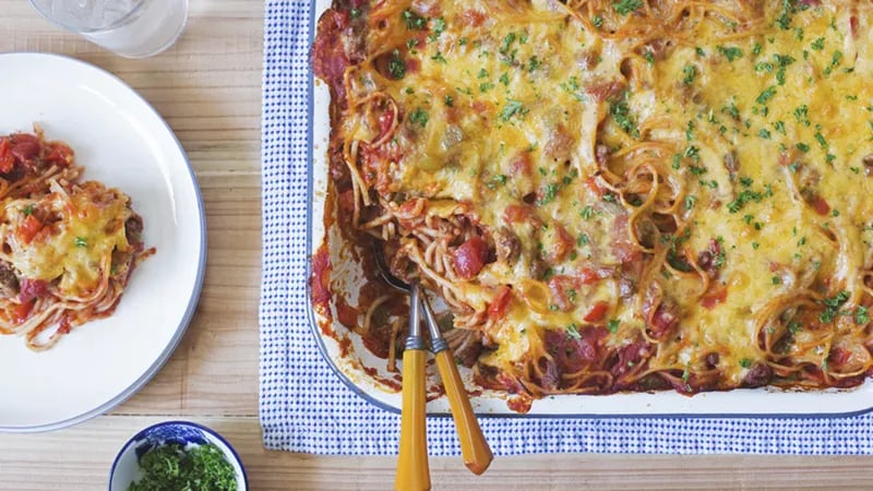 Stuffed Pepper Spaghetti Bake