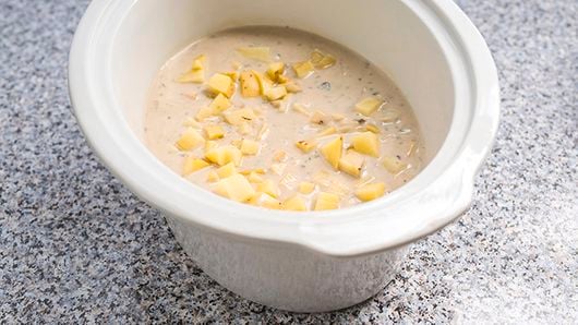 Creamy Slow Cooker Loaded Potato Soup • The Candid Cooks