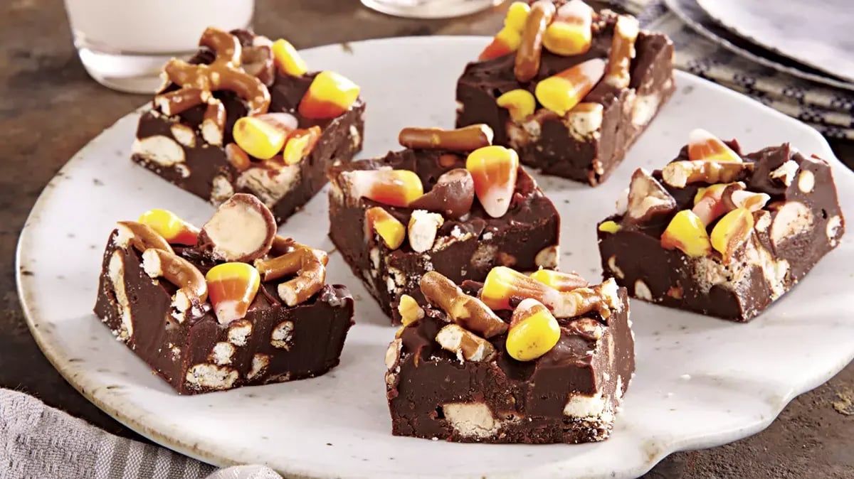 Sweet and Salty Halloween Fudge