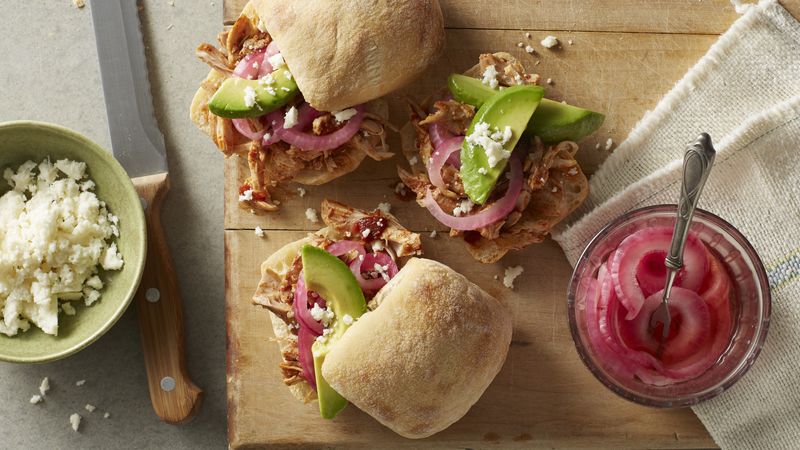 Slow-Cooker Chicken Chipotle Sandwiches