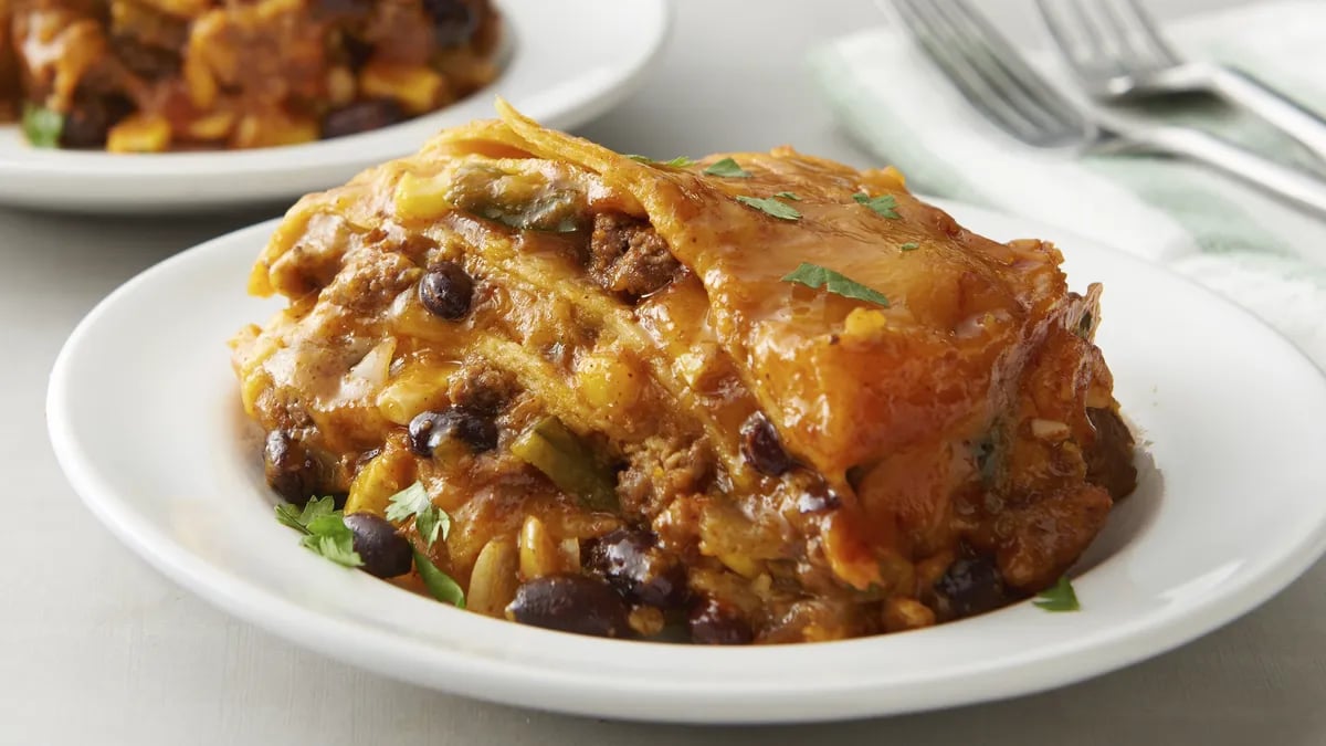 Slow-Cooker Beefy Enchilada Stack