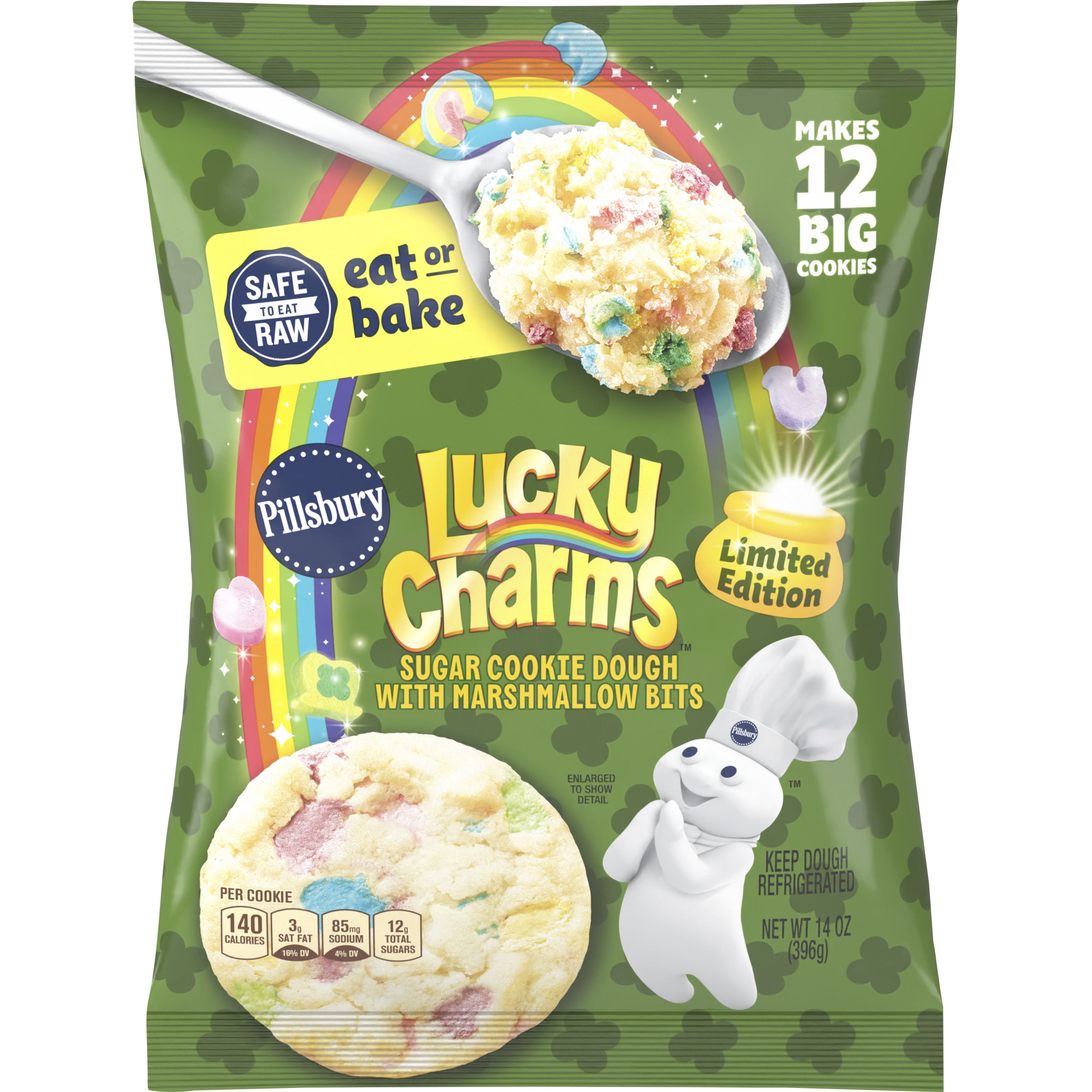 Pillsbury™ Ready to Bake!™ Limited Edition Lucky Charms™ Cookie Dough - Front