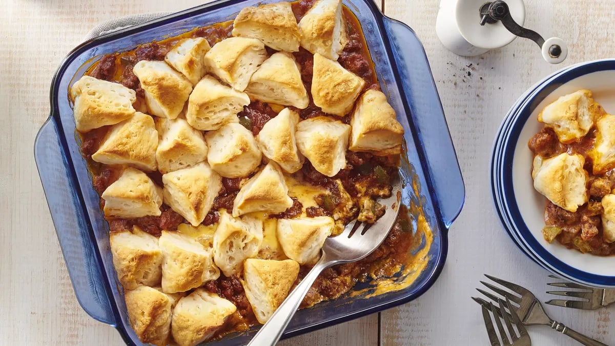 Biscuit Cheeseburger Casserole