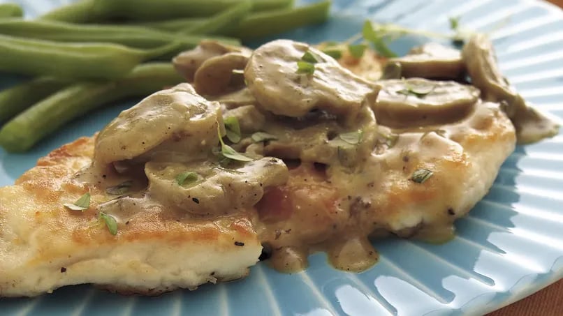 Dijon Chicken Smothered in Mushrooms