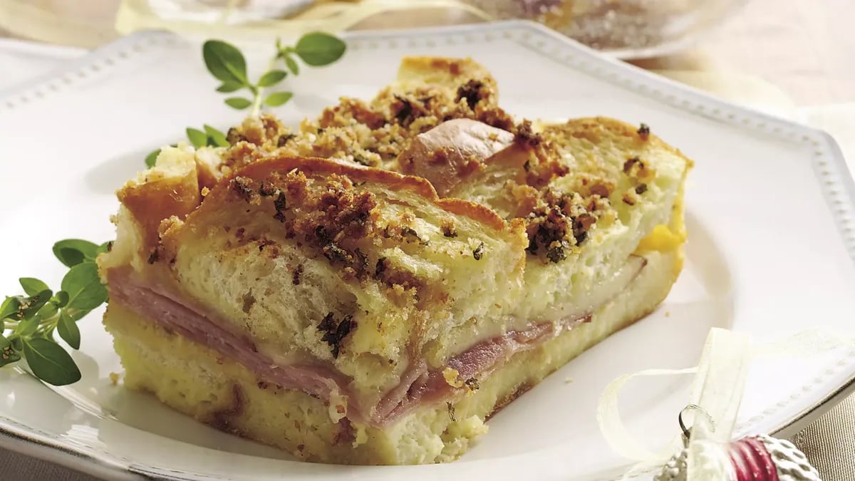 Ham and Swiss Brunch Bake