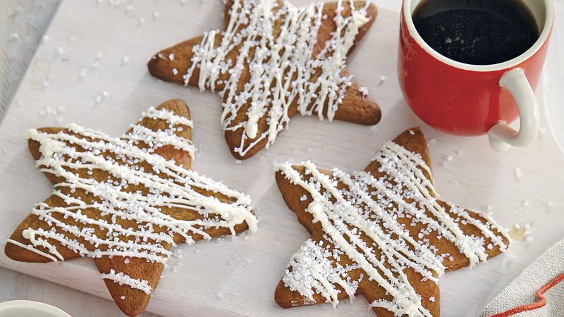 White Chocolate-Gingerbread Stars