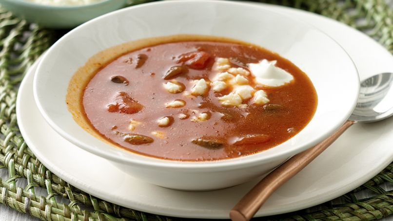 Sopa Deliciosa de Tomate con Chile Poblano